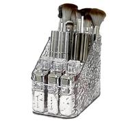 Organisateur cosmétique de bureau, boîte de rangement transparent | Organisateur de maquillage élégant et élégant pour le dentifrice, pinceaux, mascara, rouge à lèvres, vernis à ongles