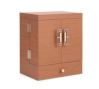 Organisateur Cosmétique Organisateur de Maquillage de Luxe Boîte de Rangement Armoire avec Miroir et Tiroir, MDF Cosmétique, Soins de la Peau Beauty Caddy pour Buffet Salle de Bain, Étanche à la