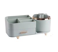 Organisateur Cosmétique - Pro | Rotating Rack - Organisateur De Maquillage Pivotant Avec Tiroirs Pour Pinceaux Et Rouges À Lèvres | Organizador De Cosméticos | Portatrucco | 2026 Pro | Blanc, Vert