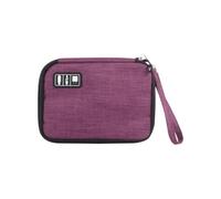 Organisateur D'accessoires Numériques en PVC pour Voyage et Sortie | Compartiments Multiples, Format Simple et Pourpre bles USB et Petits Accessoires Numériques