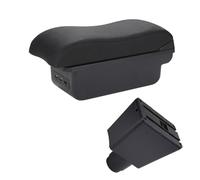 Organisateur d'accoudoir Accoudoir pour Renault Logan pour Dacia pour dokker pour Sandero de Voiture Boîte Surface incurvée en Cuir Installation Simple(B2 Black Line 3USB)