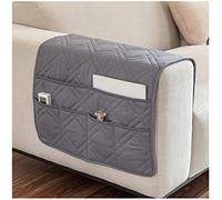 Organisateur D'Accoudoir de Canapé avec 6 Poches, Poche de Lit Suspendu Organisateur de Chevet Canapé Accoudoirs Sac de Rangement pour Lunnettes,Téléphone, Télécommande, Tablette, Livre (Gris Foncé)