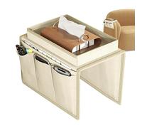 Organisateur d'accoudoirs pour chaises longues Poches pour écouteurs, tablette, téléphone, lunettes Le tissu durable et lavable peut être lavé à la main avec un détergent doux et de l'eau