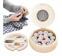 Organisateur d'aiguilles magnétique - Porte-aiguilles à coudre - Boîte de rangement magnétique portable - Outil de bricolage compact - Accessoires de broderie et de quilting - Rangement polyvalent