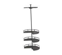 Organisateur D'angleDressing avec Rail De Suspension Circulaire Rotatif | Support de rangement for garde-robe à 4 niveaux - réglable en hauteur, capacité de charge de 66 lb(Brown,1850-2100mm)