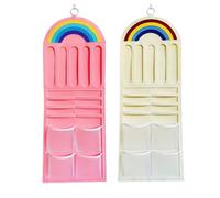 Organisateur d'arcs - Rangement mural arc-en- | Cintre à pinces et nœuds | Support pour filles, bandeaux de cheveux, Chouchous, Bijoux, lunettes de soleil, garde-robe de chambre à coucher