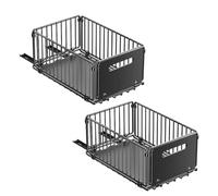 Organisateur d'armoire et de tiroir extensible | Étagère de rangement à épices en 2 parties - Organisateur d'armoire coulissant pliable | Convient pour camping-car, appartement, maison, buanderie