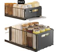 Organisateur d'armoire, rangement sous le puits, design glissant en douceur, 2pcs 10cm 19cm