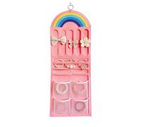 Organisateur De À Cheveux | Sac en Tissu avec Poche Filet | Range Accessoires Cheveux Portant | Organisateur pour Filles Bijoux Serre-Têtes Bandeaux