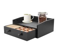 Organisateur de bar à café - Station de travail - Porte-capsules avec tiroir à dosettes de café - Support de machine à café - Accessoires de cuisine - Rangement pour café et bureau