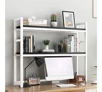 Organisateur de bibliothèque de bureau réglable - Étagère de comptoir pour bureau d'ordinateur et support d'imprimante - Support de rangement ouvert pour l'organisation de la maison ou du bureau