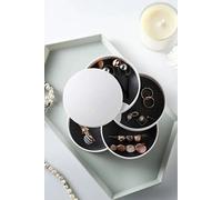 Organisateur de bijoux à 4 compartiments, boîte de rangement élégante pour accessoires de bijoux