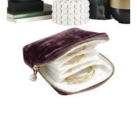 Organisateur De Bijoux De Voyage,Pochette Élégante À Multiples Compartiments | Étui À Bijoux De Voyage Avec Fermeture Éclair | Pour Boucles d'Oreille Bague Collier Anniversaire Sac à Dos Maison Hôtel