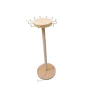 Organisateur de bijoux présentoir porte-collier support suspension colliers boucles d'oreilles pendentif Bracelets pour Bracelet Montre Élastique(Wood 12s hook)