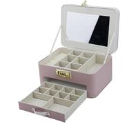 Organisateur de bijoux verrouillable - Boîte de rangement design chat, Ly Box | Mallette de rangeent verrouillable, boît de ranement à motif de chat mignon, bote à bijoux de grande capacité pour b