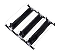 Organisateur de boissons réglable de 38 cm pour réfrigérateur, distributeur de canettes de soda à auto-poussée pour canettes et bouteilles de 12 oz, 16 oz, 20 oz, support de boisso (Noire)