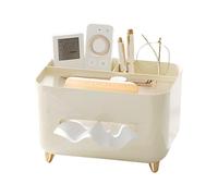 Organisateur de boîte à mouchoirs - Distributeur de serviettes décoratif, boîte de rangement antidérapante, support multifonction élégant | Organisateur de télécommande avec rangement de mouchoirs