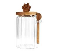 Organisateur de boîtes de rangement pour poudre de thé et de grains de café | Avec couvercle hermétique en bois de griffes d'ours, porte-café, récipient pour la cuisson, plan de travail