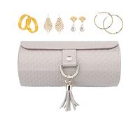 Organisateur de boucles d'oreilles, boîtes à bijoux pour femmes, boîte à feuilles de voyage élégante, décorative, esthétique, portable, mignon, rangement multicouche pour femme, commode de voyage