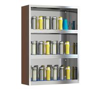 Organisateur de bouteille d'eau en acier inoxydable avec anneau à baïonnette, étagère porte-gobelet pour employé d'usine, présentoir de boissons thermos pour bouteilles de voyage dans les centres comm