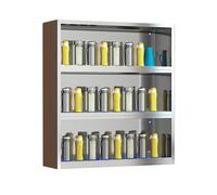 Organisateur de bouteille d'eau en acier inoxydable avec anneau à baïonnette, étagère porte-gobelet pour employés d'usine, présentoir de boissons thermos pour bouteilles de voyage dans les centres com