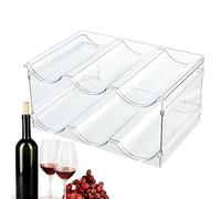 Organisateur de bouteilles d'eau empilables | Porte de rangement en couches claires avec design antidérapant et fonction empilable robuste | Idéal pour le garde-manger de cuisine, sous lave