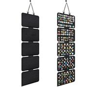 Organisateur de broches avec 5 tableaux en feuilles volantes, organisateur de broches à suspendre, support d'affichage pour collections de badges, avec espace pour au moins 120 aiguilles (aiguilles