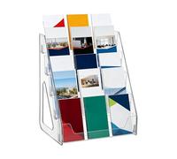 Organisateur de brochures - Présentoir de littérature de catalogue à 5 niveaux | Support de brochures à plusieurs niveaux pour catalogues de menus de dépliants A4 1/3 | Porte-brochure - Bureau de réce