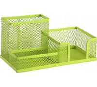 Organisateur de bureau 3 compartiments en métal vert lime
