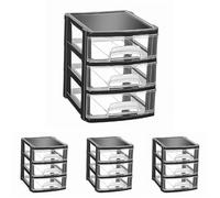 Organisateur de bureau 3 tiroirs WERKA PRO (Lot de 4)