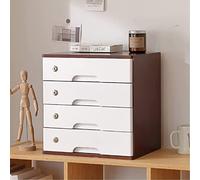 Organisateur De Bureau - Boite Rangement Bureau, Boîte De Rangement Multicouche En Bois Pour Organisateur De Bureau, Classeur De Bureau Avec Tiroirs Verrouillables, Pour Support De Moniteur ( Color :