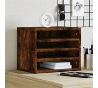 vidaXL Organisateur de bureau Chêne fumé 36 x 26 x 29,5 cm