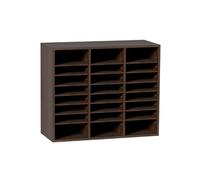Organisateur De Bureau En Bois 74x30,5x62cm 24 Compartiments 8 Rangées Et 3 Colonnes