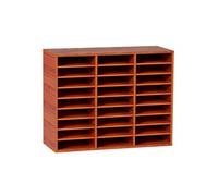 Organisateur De Bureau En Bois 80x30,5x63cm 27 Compartiments Etagères Amovibles