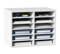 Organisateur de Bureau en Bois-VEVOR-52x30,5x41cm-Étagère Amovible Classeur pour Rangement Fichiers Magazines École