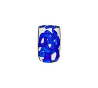 Organisateur de bureau en verre bleu, tourbillon intérieur - Hübsch, Stream - 9x9x14 cm