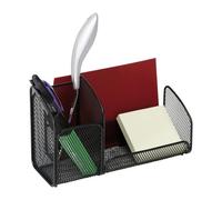Alba Organisateur de bureau MESHTRI N – 3 compartiments en métal – Noir – 21 x 12,5 x 10 cm