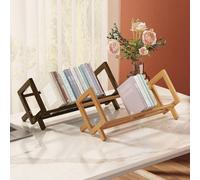 Organisateur de bureau pour livres et jouets de chambre de bébé, petit rangement de livres simple pour enfants, étagère de rangement de livres économique et petit rack couleur primaire,Noyerbois