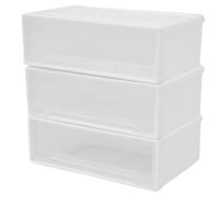 Organisateur de Bureau PP 3 Niveaux, à Tiroirs, Empilable | 1 Ensemble, Trois Tiroirs Détachables, Usage sur Bureau ou Vasque, pour Bijoux, Stylos et Crayons