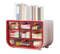 Organisateur de bureau- Rack de rangement en bois en bambou, caddie multi-compartiments, étagère de bureaucompacte | Boîte d'organisateurs pour papeterie accessoires accessoires de bureaude bureau