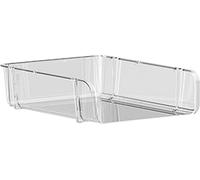 Organisateur de bureau transparent pour dossiers de papeterie empilables Organisateur de bureau (L 26.5x33.2x8.5cm )