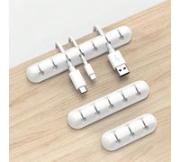 Organisateur de câble de chargement de téléphone, clips de câble support pour bureau, accessoires de rangement pour bureau de câble de données et écouteurs 3 organisateurs de câbles encliquetables,5 o