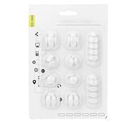 Organisateur de câbles avec clips, 10 pièces, gestion des fils auto-adhésifs pour la maison, le bureau, équipement de beauté, lignes de données de bureau (Blanc)