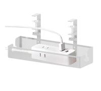 Organisateur de câbles de bureau | Pas besoin de percer, boîte de câbles de bureau - Gestion des câbles en maille métallique, fil de bureau. Gérez et cachez les câbles sous votre bureau, B