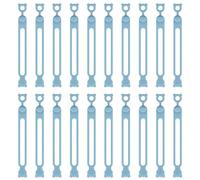 Organisateur de câbles en silicone flexible et enrouleur avec attaches de câble groupées pour gérer efficacement les câbles de données et les cordons d'alimentation (bleu)