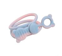 Organisateur de câbles en silicone flexible et enrouleur avec attaches de câble groupées pour gérer efficacement les câbles de données et les cordons d'alimentation (dégradé rose bleu)