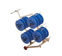 Organisateur De Câbles Et Fils Robuste, Chariot Porte-bobines À 8 Tiges Avec Roues, For Atelier D'électricien Ou Entrepôt(Blue)