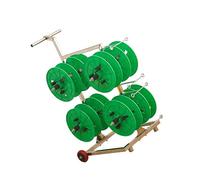 Organisateur De Câbles Et Fils Robuste, Chariot Porte-bobines À 8 Tiges Avec Roues, For Atelier D'électricien Ou Entrepôt(Green)