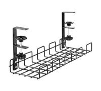 Organisateur De Câbles Et Support De Rangement, Gestion De Bureau, Chemin De Câbles, Cadre Métallique sous Le Bureau Ne Nécessitant Pas De Perçage(Black)