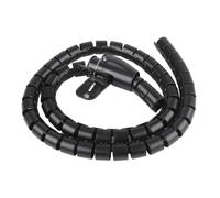 Organisateur de câbles Maclean, Cache Flexible (15 x 1000 mm) | Pour câbles USB, HDMI et audio, couleur : noir (universel), applicateur inclus